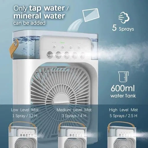 Mini Cooler for Room Cooling Portable Mini Fan Cooler with 7 Colors