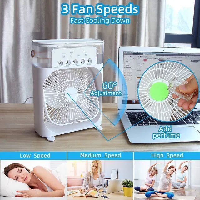 Mini Cooler for Room Cooling Portable Mini Fan Cooler with 7 Colors