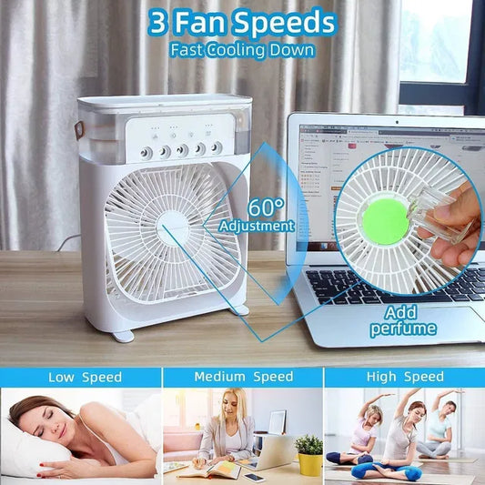 Mini Cooler for Room Cooling Portable Mini Fan Cooler with 7 Colors